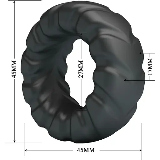 Ерекційне кільце Crazy Bull Jeriko 4.5 см чорне - фото 6