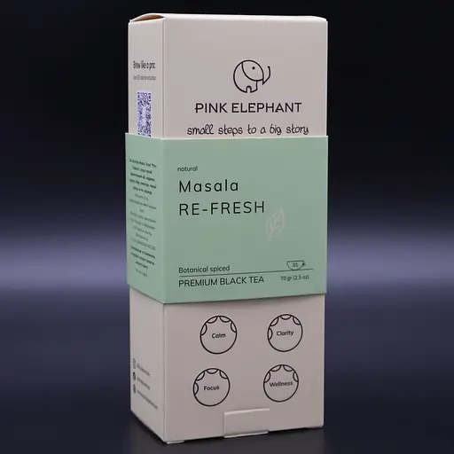 Re-Fresh Masala – освежающий чай масала 70 г, Pink Elephant - фото 4