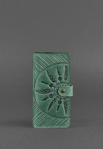 Кожаное женское зеленое портмоне 7.0 Инди. - фото 2