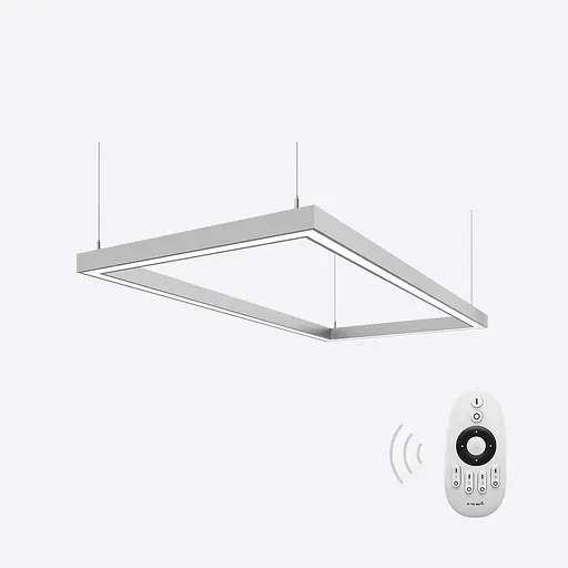 Димуємий світлодіодний світильник X-LED 180Вт прямокутник сірий (1240x640x43) - фото 1