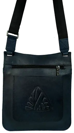 Мужская кожаная сумка на плечо , Украина синяя Mykhail Ikhtyar sum0028765 - фото 6