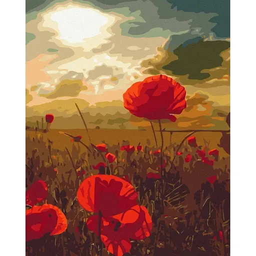 Картина по номерам Маки под палящим солнцем Brushme 40x50 см разноцветная 000220965