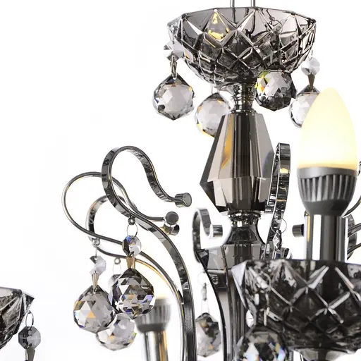 Люстра свеча Brille подвесная хрустальная E14 40W BK (BCL-381S/8) - фото 4