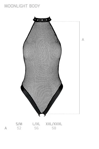 Боди-халтер с открытым доступом Passion MOONLIGHT Body S/M black - фото 7