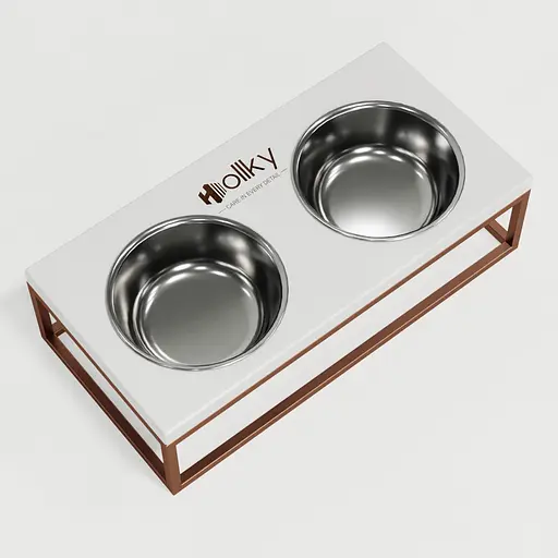 Hollky Base M — миски на підставці для середніх собак та великих котів (2 × 0,95 л) - фото 8