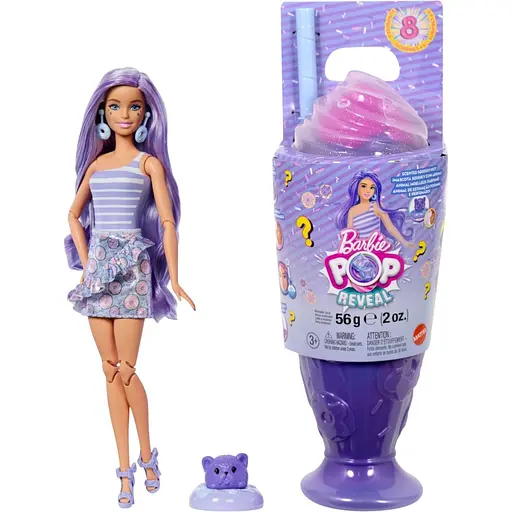 Кукла Barbie Pop Reveal серии Любимые сладости - сиреневый милкшейк (JFY60)