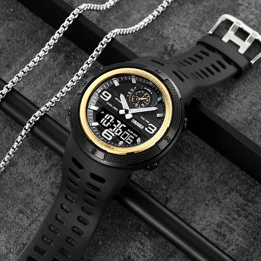 Наручний годинник чоловічий 1655GDBK Gold-Black Skmei acs0030646 - фото 4