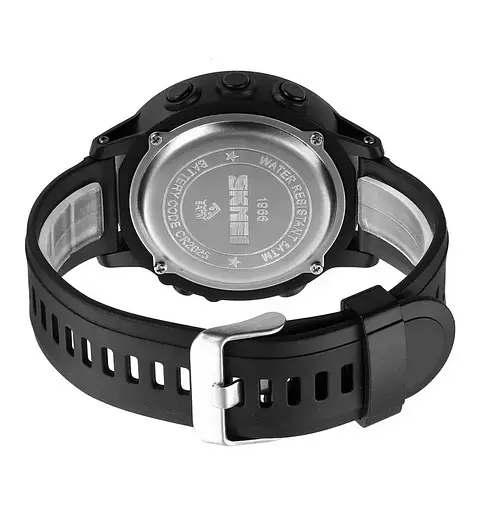 Мужские спортивные часы Skmei 1966 (Черные с белым циферблатом) - фото 4