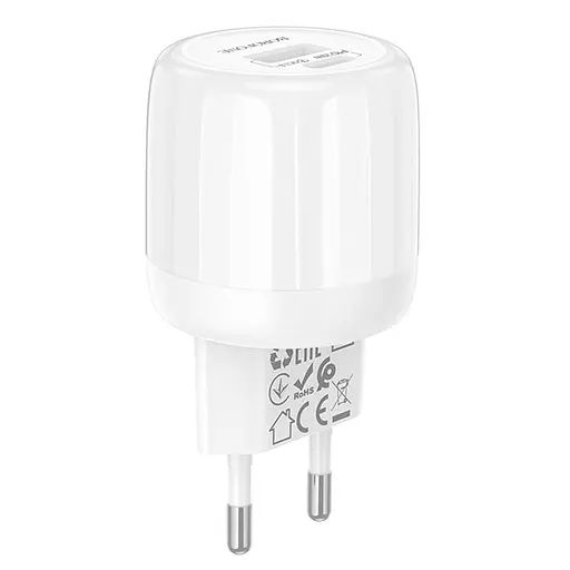 МЗП Borofone BA93A Lustrous PD20W+QC3.0 (1USB-A/1C) White - фото 2