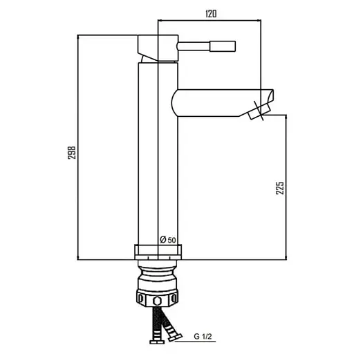 Змішувач для раковини Lidz (NKS) 12 32 001F-1 Никель - фото 2