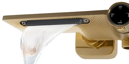 Душова система Rea Helix gold з виливом REA-P6619, Золотий - фото 5