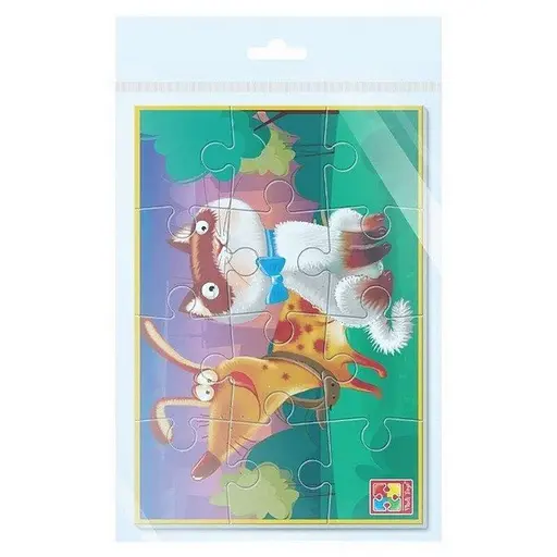 Детские развивающие мягкие пазлы Котик и собачка VT1104-20 А5 - фото 2