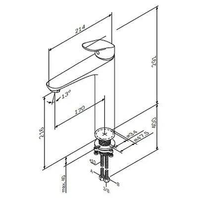 Змішувач для умивальника AM. PM Like F8092000 Хром - фото 4