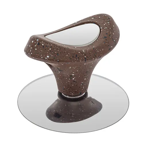 Ручка для кришки каструлі сковороди овальна керамічна із залізною вставкою, Kitchen Master Коричневий 85614 - фото 1