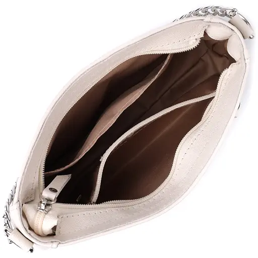 Сумка багет Shvigel с цепочкой и съемным ремешком из натуральной кожи 26.5х15х5.5 см sum0027032 - фото 7