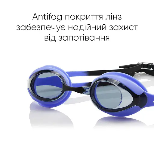 Дитячі окуляри для плавання Renvo Vishu JR Anti-fog Фіолетовий Чорний OSFM (1SG110-0401) - фото 6