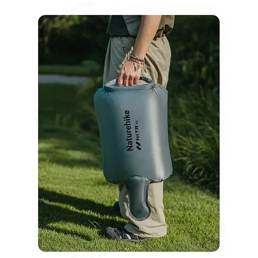 Гермомешок-насос универсальный для надувания матрасов и подушек Naturehike, серый - фото 4