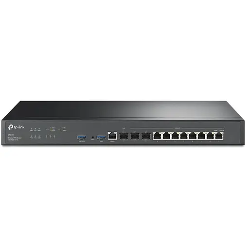 TP-Link Мультисервісний маршрутизатор ER8411 8xGE LAN/WAN 1xGE WAN/LAN 2x10GE SFP+ WAN/LAN 2xUSB