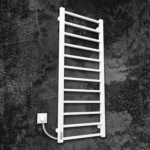 Електрична рушникосушарка Kosser Лофт 1200x500 EL тайм. білий ДЛФ04ELW, Білий матовий, Ліве - фото 1