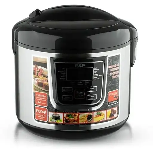 Багатофункціональна мультиварка RAF-166B з антипригарною чашею 12 програм 6 л