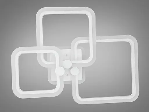 Пристельная светодиодная люстра с пультом, димером, 65W, белая - фото 4