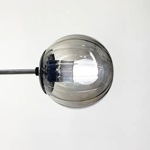 Потолочная люстра в хромированном корпусе на 6 графитовых плафонов Ø 70 см | Ст. 51797/6 CH+BK+GR | Line F - фото 3