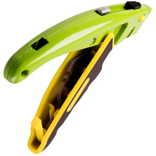 Ніж Alloid Building Tools алюмінієвий прогумований з висувним трапецеподібним лезом (HA-1854) - фото 2