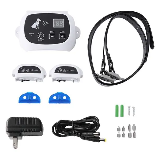 Бездротовий електронний паркан для собак Pet KD-661 з 2-ма нашийниками, білий (100574) - фото 7