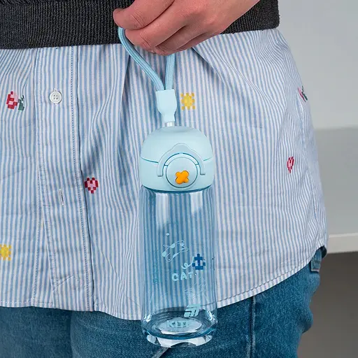 Бутылочка для воды Kite Cat 480 мл голубая (K25-1236-2) - фото 7