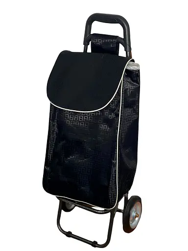 Тележка для покупок на металлических колёсах 95 × 35 × 30 см черная (2205)
