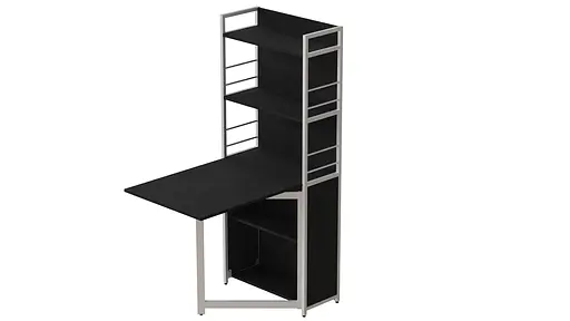 Стіл книжка з етажеркою Практик 2 Ferrum-decor 1555x640x990 Білий метал ДСП Сосна Кембра 16 мм (FRD-104634) - фото 4