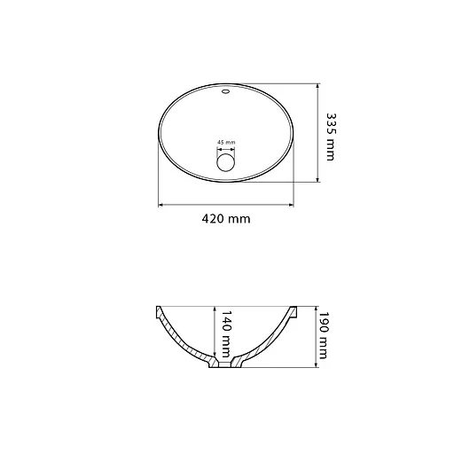 Умивальник VBI Mestre white врізний VBI-018009, Білий - фото 2
