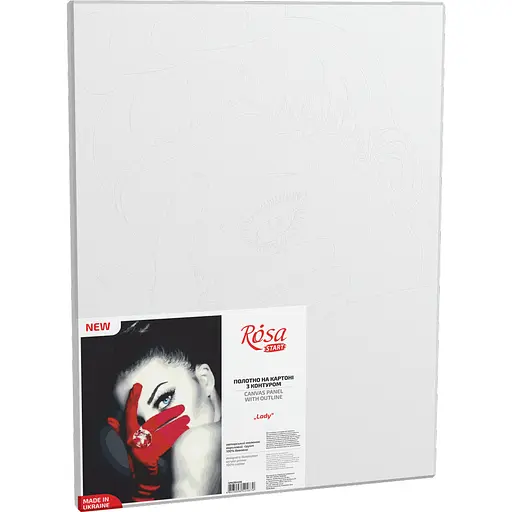 Полотно на картоне с контуром Rosa Start Lady 30х40 хлопок акрил - фото 2