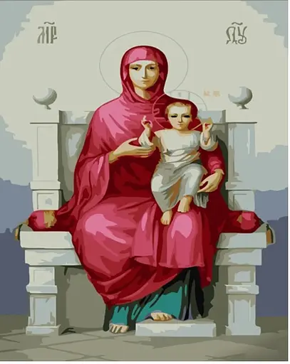 Набор для росписи по номерам Всецарица, Strateg, 30x40 см, SS6767