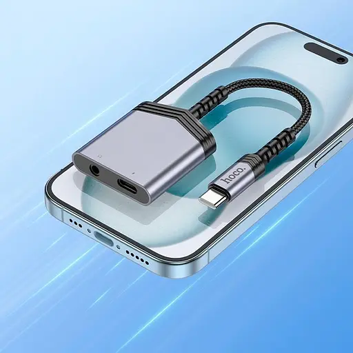 Переходник Hoco Type-C to Type-C + 3.5 digital audio converter LS39 27W DAC - фото 2