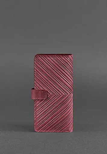 Шкіряне жіноче бордове портмоне 7.0 Інді - фото 6