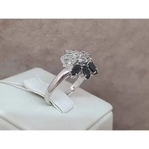 Серебряное кольцо Агни Эдельвейс с фианитами. 1880/9Р-CZ 16,5 - фото 4