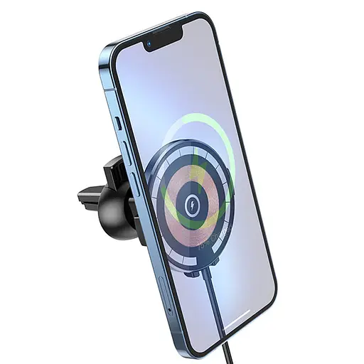 Автодержатель с БЗУ Hoco CW42 магнитный Black - фото 8