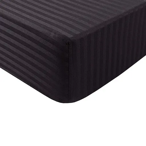 Простынь классическая 180х214 см сатин черного цвета 328076 - фото 4