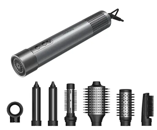 Cтайлер для волосся Ardesto HD-Y1000BRST, Silver, 1400 Вт, 3 швидкості, 3 температурні режими, 7 насадок в комплекті, іонізації