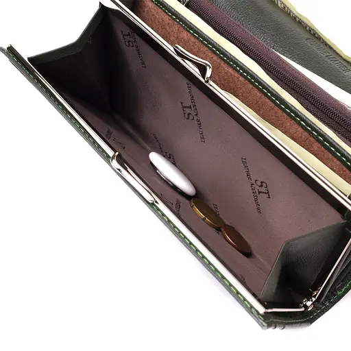Кошелек в два сложения из натуральной кожи ST Leather 19х9х3 см acs0029693 - фото 9