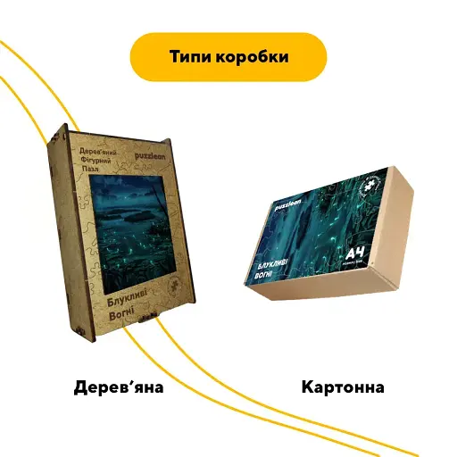 Деревянный фигурный пазл Блуждающие Огни, А3, Картонная коробка 200 элементов - фото 4