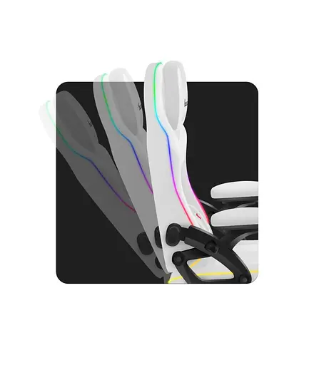 Компьютерное кресло Huzaro Force 4.6 White RGB ткань - фото 8