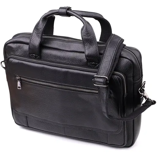 Місткий портфель для чоловіків з натуральної шкіри Vintage 42х30,5х11 см sum0028981 - фото 1