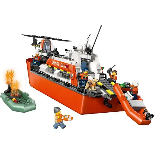 Конструктор LEGO City Спасательный катер и вертолет береговой охраны 742 детали (60504) - фото 5