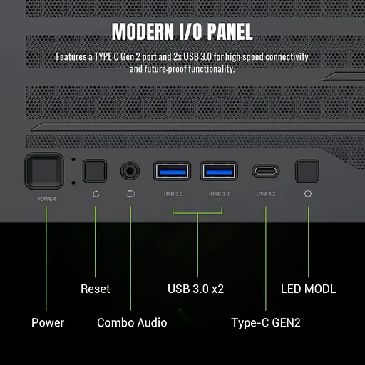 Корпус GameMax LEADER 2 без блока питания, черный (LEADER 2 BK) - фото 8