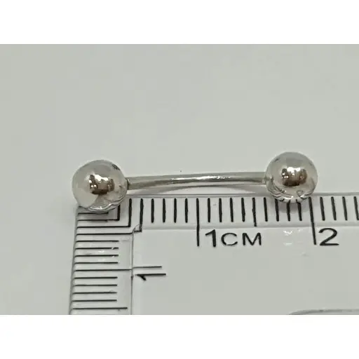 Срібна сережка для пірсингу брови/пупка Dear. 7005С - фото 2