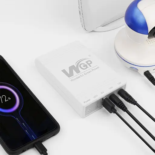 Источник бесперебойного питания Mini UPS WGP UPS103C 16000mAh 5V/12V/12V, Li-ion 4*4Ah, для роутера и медиаконвертера (42-00248) - фото 9