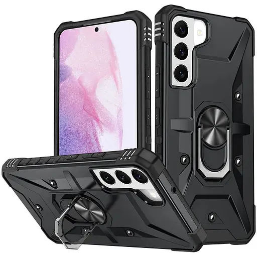 Ударостійкий чохол Pathfinder Ring для Samsung Galaxy S21 FE Чорний / Black