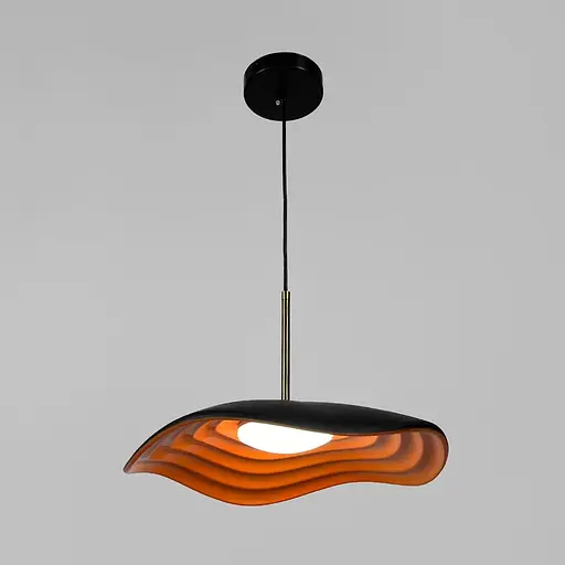 Подвесной светильник-цветок в черно-оранжевом корпусе Ø 40х25 см | Line F | Ст. SGA31-280 Black+Red - фото 2